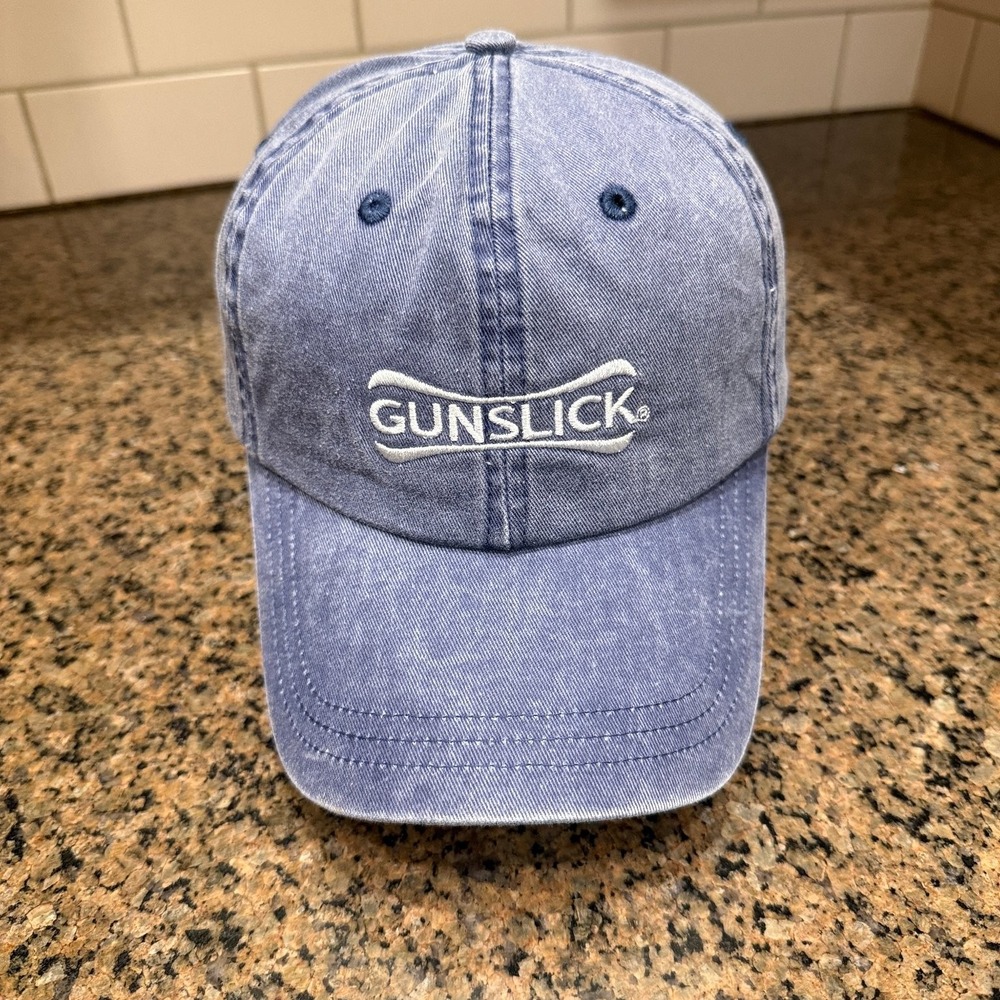 Gunslick Baseball Cap Dad Hat Men's Adjustable Faded Washed Blue Embroidery